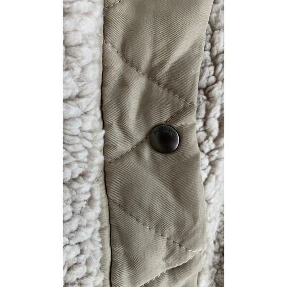 Blank NYC Angel Eyes Jacket Womens Small Zip Up Button Shearling Coat Gray New - Picture 7 of 13